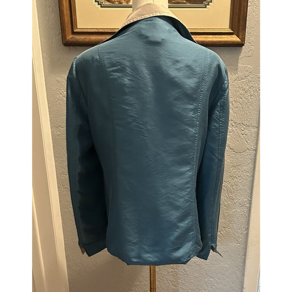 Russell Kemp Blazer SZ 10 100% Silk and Silk Lined Vintage Shoulder Pads Y2K - Picture 4 of 7